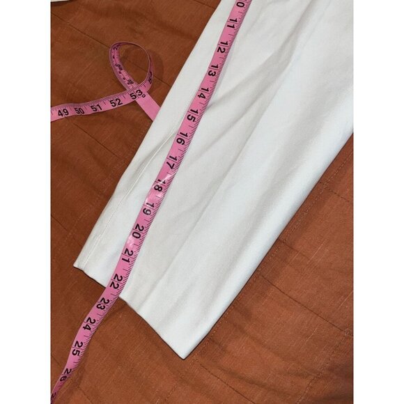 SPANX White High Rise Ankle Slim Straight Pants Size Medium - Picture 8 of 9